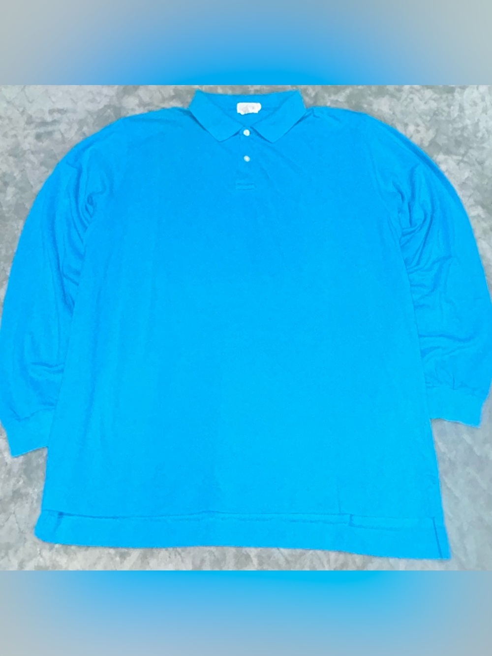 Vintage 90s J Crew Oarsman Polo Shirt Mens XL Long Sleeve Blue Oarsmen Cotton⁠